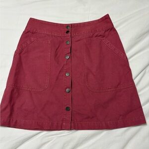 Banana Republic A-Line Skirt in Deep Red